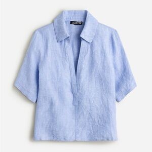 Bungalow popover top in linen